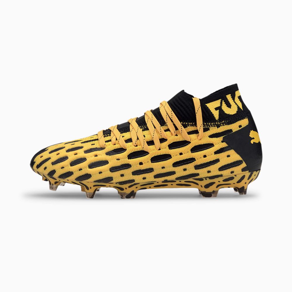 Puma FUTURE 5.1 NETFIT FG/AG Lány Focicipő - Sárga/Fekete ( Hungary - FQJXZ3510 )